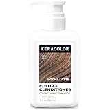 Keracolor Color + Clenditioner 3-in-1 Color-Depositing Conditioner, Gently Cleanses & Conditions, Semi-Permanent Mocha Latte Hair Color, 12 Fl Oz