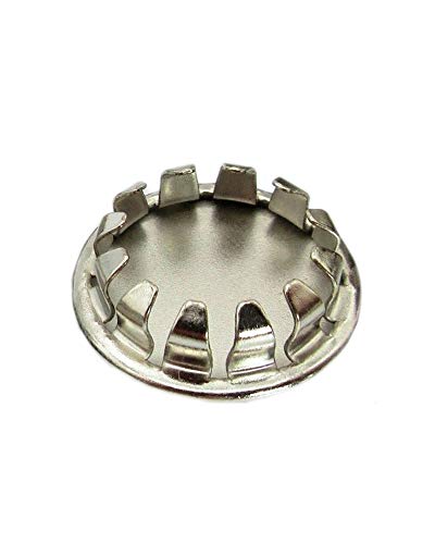 1 1/2” Metal Snap-in Panel Plugs - Metal Hole Plugs - Bright Nickel Plated Steel Round Tubing Plugs - Round Steel Tubing Plugs - Nickel Plated Steel Round Tube Plug Round Tube End Cap Plug (5)