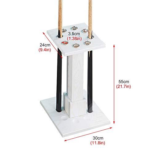 Support de rangement de billard en bois blanc au fini de haute qualité