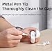 Earbud Cleaning Pen Kit – 3-in-1 Dual Head Cleaner Tool for AirPods, Earphones and Charging Cases – Brush, Metal Tip & Sponge – Reusable, Safe for All Earbuds, Compact & Portable (White)
