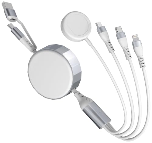 100W 4�C��1�}���`�[�d�P�[�u�� Samsung Watch�p - 2�C��1 USB A/C���� �i�[�������[�d��R�[�h Galaxy S23/22�AiPhone17/16/15/14/13/12�AAndroid�A3M/10�t�B�[�g(Apple Wat