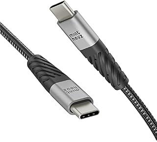Minthouz USB C to USB C Cable, Type C to Type C Cable 3A/60W Fast Charging Cable Compatible with Google Pixel 2/2 XL, MacBook Pro, iPad Pro, Nintendo Switch, Samsung, Nylon-Braided-Grey [1-Pack,0.9m]