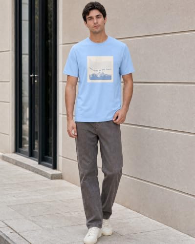 Image of Nobero 100% Cotton T Shirts for Men Stylish | Regular Fit | Graphic Printed T Shirts for Men 180 GSM Combed Cotton | Round Neck Half Sleeve