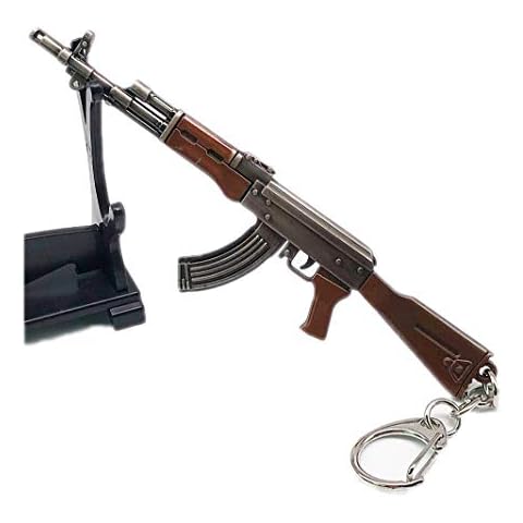 Womens 12cm 7.62mm Weapon Rifle AKM Model Key Chains AK 47 Toys Gun Keychains llaveros chaveiro Key Ring Keyring Cover