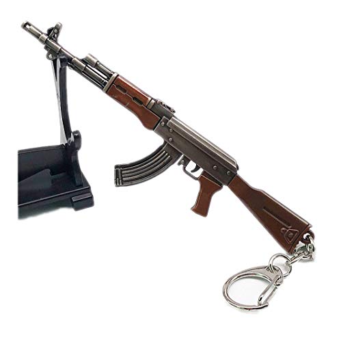 Womens 12cm 7.62mm Weapon Rifle AKM Model Key Chains AK 47 Toys Gun Keychains llaveros chaveiro Key Ring Keyring