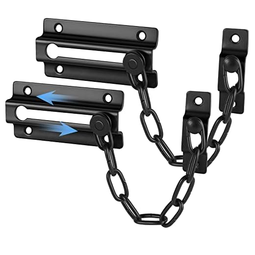 Door Chain Lock Door Latch - 2 Pack Stainless Steel Door Lock with 12 Screws, Sturdy Premium Thickened Chain Locks for Inside Door, Child Proof Latch Lock, Additional Privacy and Security for Home