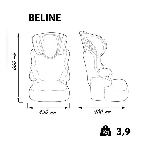 Nania BELINE car seat Group 1/2/3 (936kg) with Side Impact Protection Made in France