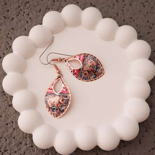 FRONT LINE JEWELRY Artisan-crafted Northern Lights Grizzly Bear Earrings for Women. Alaska Bear Jewelry Featuring Wildlife-inspired Alaska Earrings3