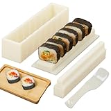 Kit de fabricación de sushi, herramienta de plástico para hacer sushi, tipo rectangular, forma de molde y espátula,...