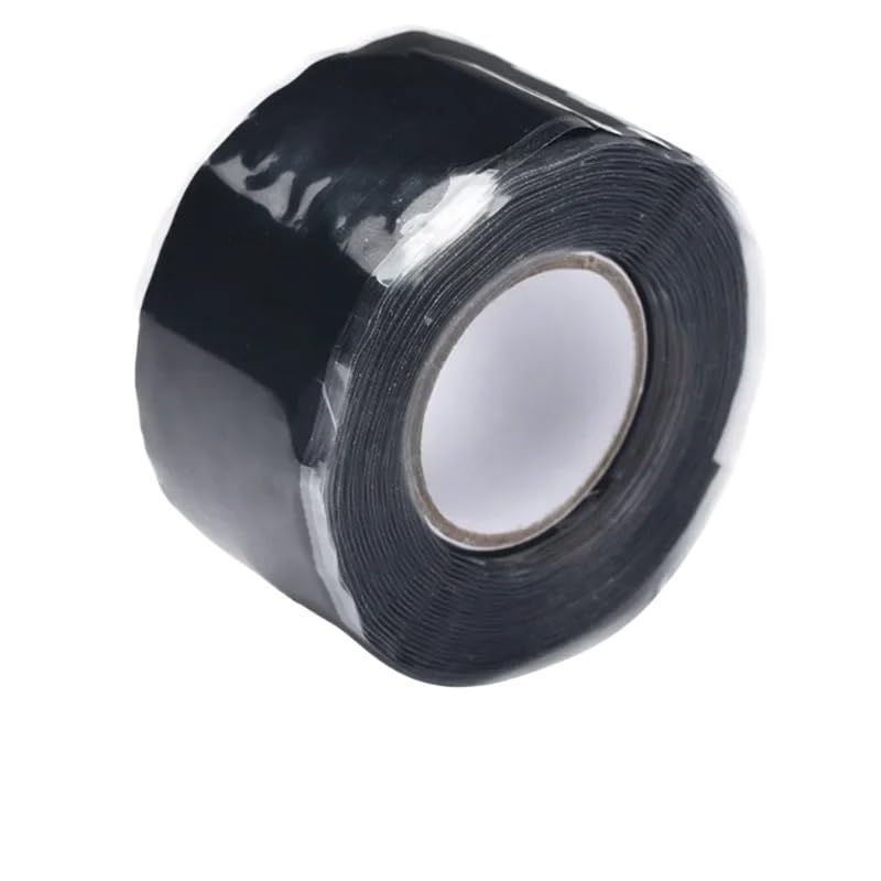 Cinta de reparación silicona resistente al agua, manguera autofundible, tubería for fugas, adhesivo aislante a altas temperaturas para reparación de tuberías(Black-1.5 meter,20Rolls)