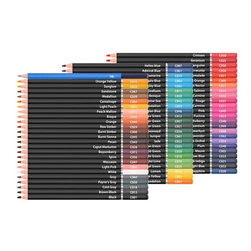 Haofy 72 Lápices de Colores para Colorear Fuertes, Fáciles de Agarrar, para Niños Artistas Profesionales, Regalo para Amantes del Arte
