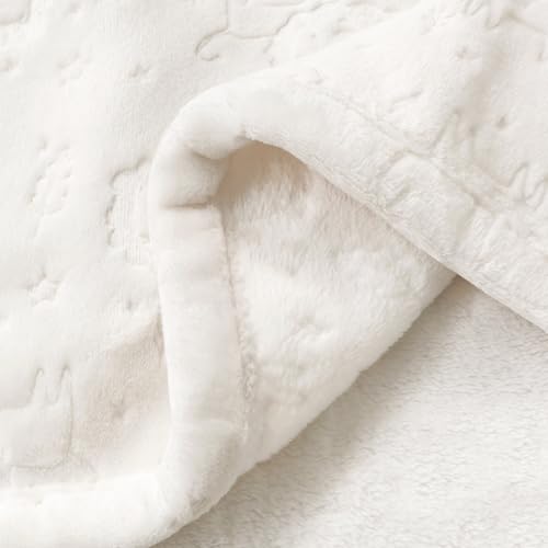 Image of BORITAR Fleece Baby Blanket 3D Animal Blanket, Ultra Soft Fluffy Baby Blankets for Boys Girls, Cozy Infant Toddler Newborn Receiving Blankets for Crib Stroller (30x40 Inches, Cream)