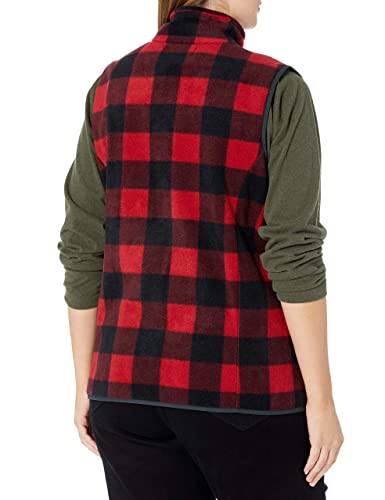 Amazon Essentials Women's Classic-Fit Sleeveless Polar Soft Fleece Vest (Available In Plus Size), Red, Buffalo Plaid, Large #TOP3