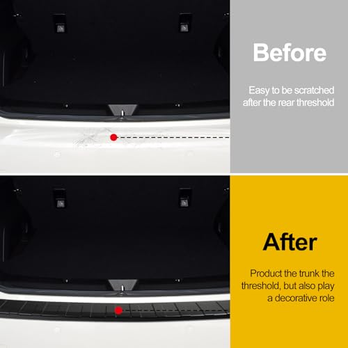 Image of Rear Bumper Protector for Subaru 2018-2023 Crosstrek XV Car Accessories ABS Plastic Material Matte Black Resistant Trunk Door Entry Guards