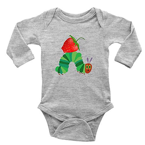 Image of GKrepps Very Hungry Caterpillar With Strawberry Infant Romper Long Sleeve Crawl Clothes for Baby