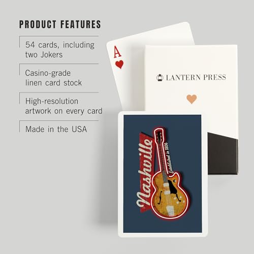 Baraja de Póker Vintage Guitarra Tennessee 52 Cartas miniatura 3