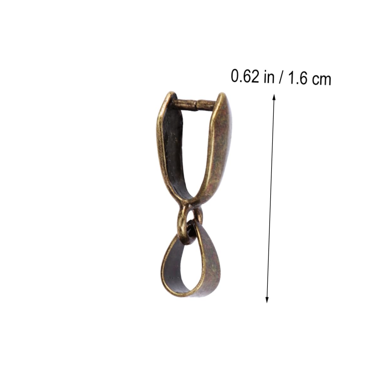 Chiusura a Pinza in Ottone Color Bronzo 100 Pezzi per Gioielli | Connettore Pendente 16mm, per Bigiotteria Fai da Te, Accessorio Antiruggine e Facile da Usare