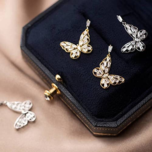 Boucles d'oreilles papillon diamant S925, le cadeau idéal pour elle