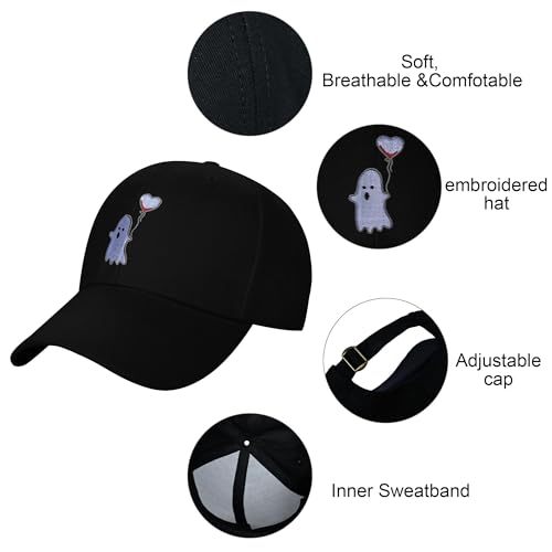 Image of Embroidered Baseball Cap for Women Men Adjustable Baseball Hat Black Baseball Cap Trucker Hat