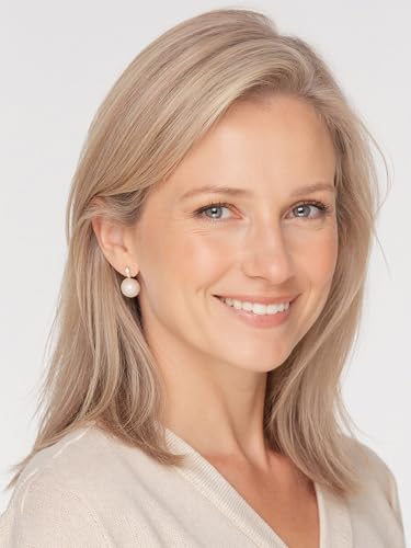 Image of 5x6 HD Swiss Lace Front Wig for White Women, Gray Blonde Straight Remy Human Hair Bob Wig, 100% Hand Tied Technique (14 Inch)