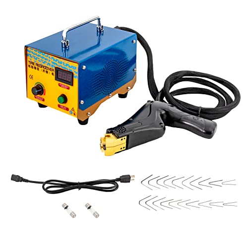 JLYNOWPT Tire Iron Machine Grooving Tools, 1000W Tire Groover Machine with 20 U/V-Shaped Blades Professional Rubber Groover Heated Machine with Adjusting knob & LED Display