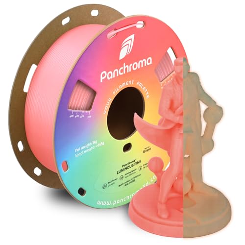 Image of Polymaker Panchroma Luminous PLA Filament 1.75mm for 3D Printing, 1kg, Pink | Neatly Wound, Glow in the Dark, Easy Print & Smooth Feeding, Compatible with Bambu Lab & Most 3D Printers