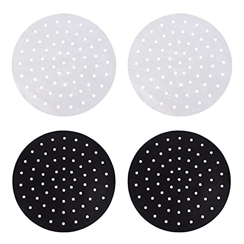 Cabilock 4 peças de forros de silicone para fritadeira a ar reutilizáveis, pastilha a vapor, tapete