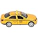 Weikeya Taxi Modellino Auto, Luci Scala 1:32 Colore Brillante Tirare Indietro Taxi Giocattolo Regalo Perfetto Lega per 3 Anni + per Asilo Nido