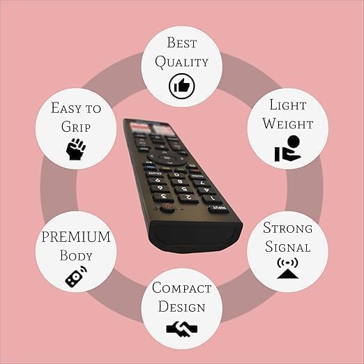Image of BLACKSHEEP Compatible with Hisense Smart Tv Remote Without Voice - Hot Keys Netflix Prime Video YouTube Music Google Play Apps and YouTube Use for LCD LED OLED QLED UHD 4K Android TVs.