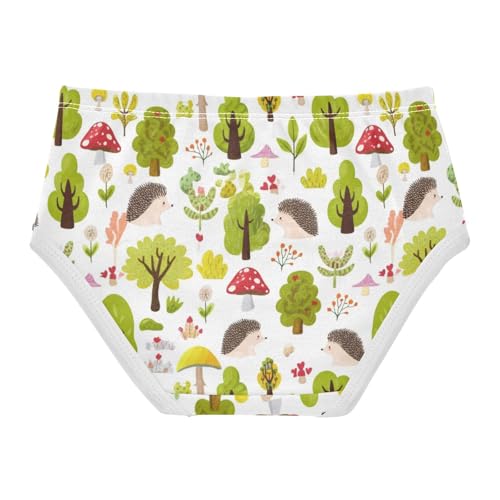 Joisal Cute Cartoon Green Hedgehogs Plants Girls Underwear Toddlers 2t Cotton Little Girl Panties Aesthetic Briefs Underpants2