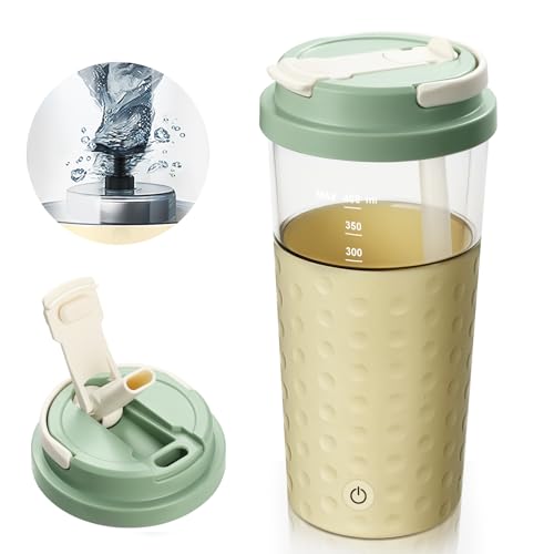 【Facile da pulire】Aggiungi acqua calda e un po' di detergente nel bicchiere, quindi avvia la modalità di pulizia automatica. In alternativa, puoi pulire lo shaker elettrico per proteine manualmente con la spazzola inclusa. La cannuccia rimovibile può essere pulita separatamente. Nota: Non lavabile in lavastoviglie.
