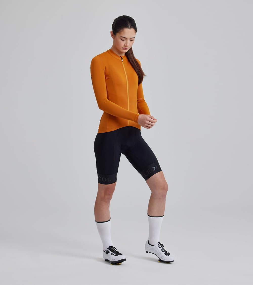 LE COL Women’s Pro Long Sleeve Jersey | Breathable Cycling Shirt | Rear Pockets, Force Lycra Construction, Zip Closure