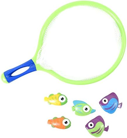 BLUE SKY – Red de Pesca con 5 Peces – Juego de Habilidad y Aire Libre – 040093 – Juguete Infantil – Atrapapez – Azul – Plástico – 30 cm – A Partir de 3 años