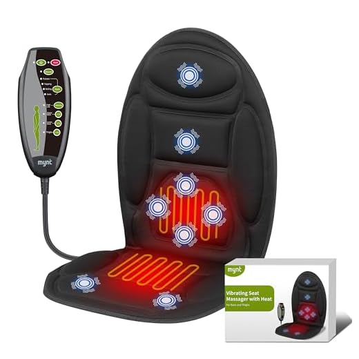 Seat Massager with Heat, Vibrating Back Massager for Chair Massage Cushion, 8 Vibrating Nodes to Relieve Stress and Fatigue for Back, Shoulder and Thighs
