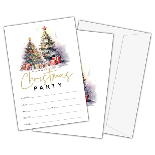 TIRYWT Christmas Party Invitations with Envelopes(25-Pack), 4