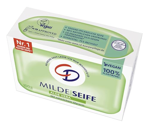 CD MILDE SEIFE ALOE VERA 100G vegan & ohne Mikroplastik – Bild 3