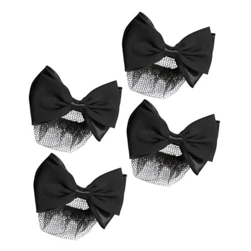 Gatuida 4 pièces Lot de Pinces à Cheveux avec Filet et Nœud Accessoires pour Femmes Maintien Stable et Fiable pour Chignons pour Mariages et Événements Professionnels