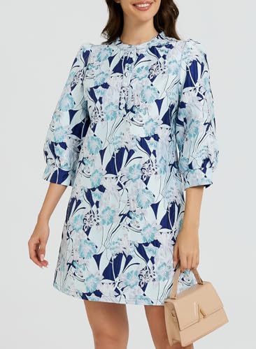 Image of Ladyful Women's Floral Jacquard Dress Cocktail Mini Shift Dresses