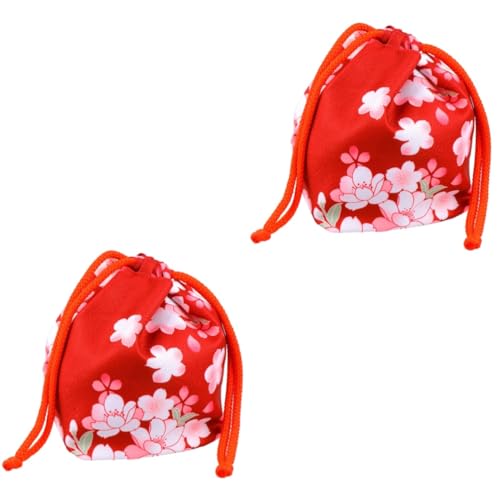 VALICLUD 2 Pcs Seau Cosmétique Portable Cordon Pochette Pad De Rangement Sacs À Cordon en Tissu Petit Organisateur De Maquillage Goodie Sacs Salle De Bains Cosmétique