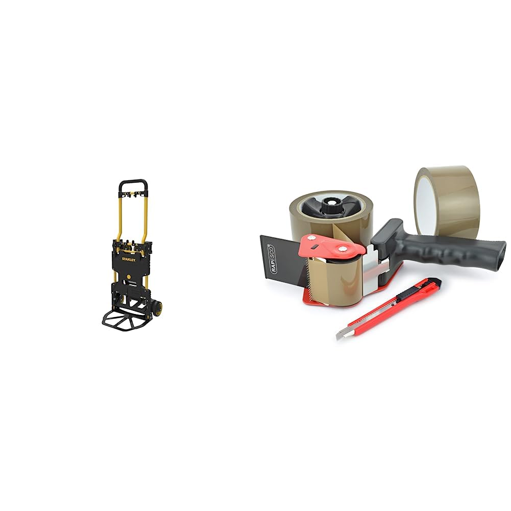 Chariot pliable Stanley 2 en 1 charge lourde et devidoir Rapesco antibacterien compact