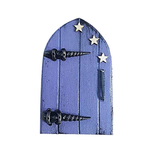 Walbest Fairy Doors For Trees Outdoor & Tree Trunk, Mini Fairy Doors For Kids Room Decor, Miniature Door Fairy House Door, Fairy Garden Door For Wall Decor Purple #TOP7