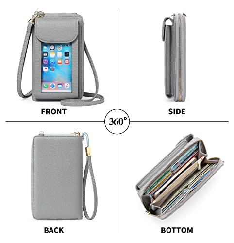 FALAN MULE Small Cell Phone Crossbody Bag Purse for Women, PU Leather Wallet Purse…