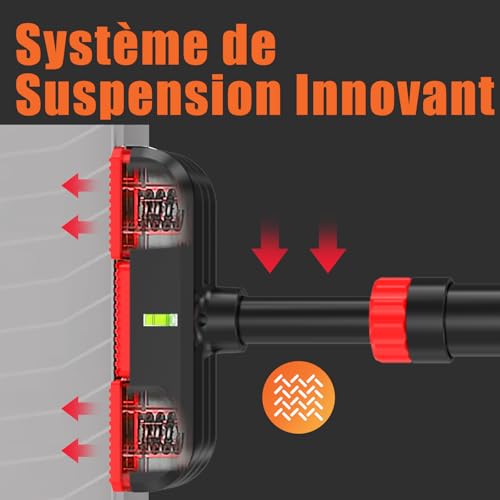 DH FitLife Barre de Traction pour Cadre de Porte sans Vis | Pull up bar Doorway à Domicile | Barre de Porte pour l'entraînement Musculaire | Barre de Tractions Porte 72-92cm | Avec Niveau à Bulle – Image 6