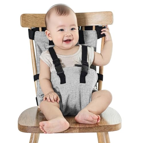 Siege Pliable Pour Enfant,Chaise Bebe Portable Ultra-Légère,Chaise Haute De Voyage,Harnais Sécurisé 3 Points pour Chaise, Siege Bebe Assis de 6 Mois à 3...