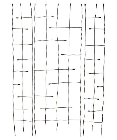 Panacea Forged Twig and Leaf Trellis Package, Black, 72" H – Set of 3 Decorative Metal Garden Trellises – Includes 1 Wide & 2 Narrow Trellises – Outdoor Plant Support with Leaf and Twig Design