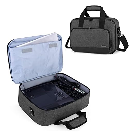 Luxja Projector Case, Projector Bag with Protective Laptop Sleeve, Projector Carrying Case with Accessories Pockets, Large(16 x 11.5 x 5.75 Inches), Black