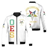 LEHABAFK - Customize Name Order of the Eastern Star OES Pentagon Down AF&AM Unisex Bomber Jacket S-5XL