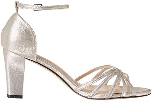 Touch Ups Women's Ankle Strap Sandal Heeled, Silver, 7.5 | Image 5