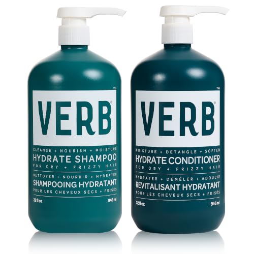VERB Hydrate Shampoo + Conditioner Duo, 32 oz | Rich Moisture for Dry Hair