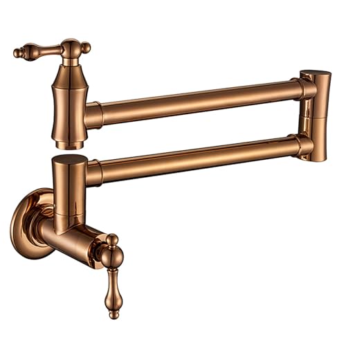 Grifo de cocina llenador de ollas para pared en latón con brazo articulado giratorio
